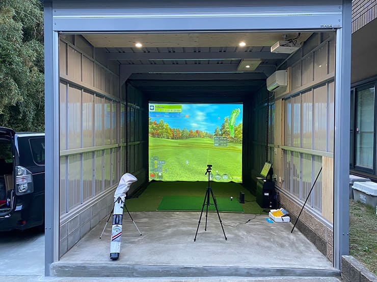 コンテナガレージに設置