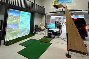 大阪の個人様ご自宅隣のガレージに弊社ゴルフシミュレーター「JoyGolf Smart+」を設置いたしました！