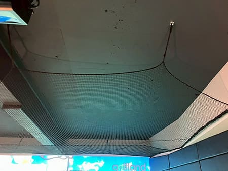 天井ネット施工